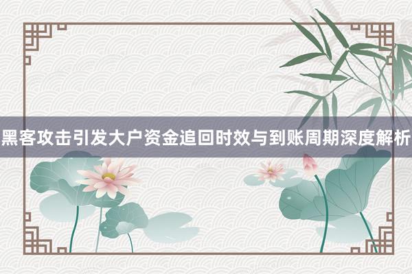 黑客攻击引发大户资金追回时效与到账周期深度解析